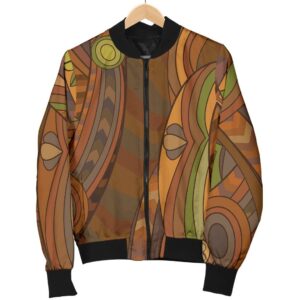Maori Ornament Design Print Women's Bomber Jacket