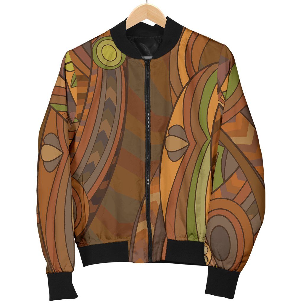 Maori Ornament Design Print Women's Bomber Jacket Maori Ornament Design Print Women's Bomber Jacket
