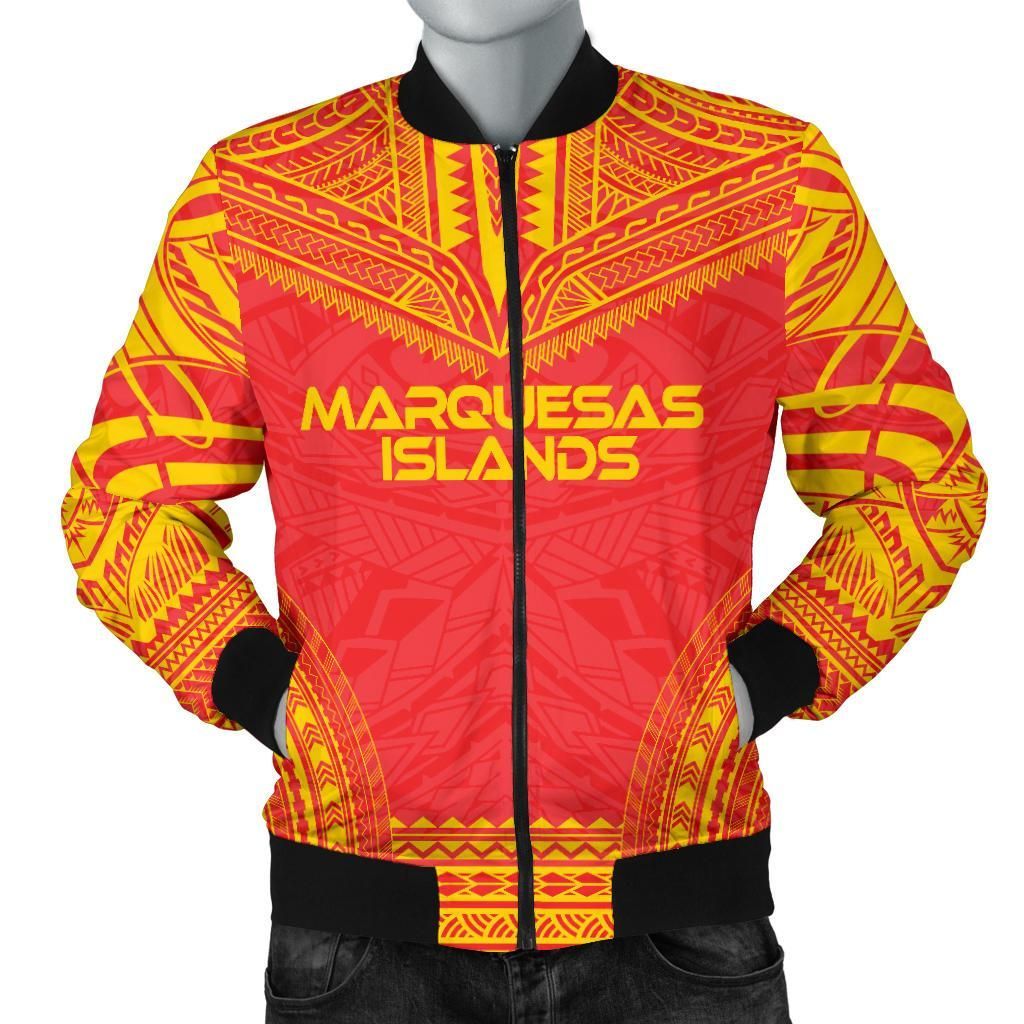 Marquesas Islands Flag Polynesian Chief Men's Bomber Jacket - Bn10 Bomber Jacket Marquesas Islands Flag Polynesian Chief Men's Bomber Jacket - Bn10 Bomber Jacket