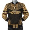 Marquesas Islands Polynesian Chief Men's Bomber Jacket - Gold Version - Bn10 Bomber Jacket