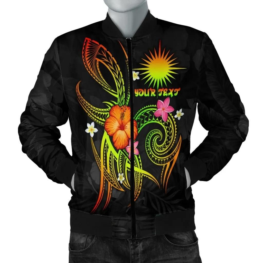 Marshall Islands Polynesian Personalised Men's Bomber Jacket - Legend of Marshall Islands (Reggae) - BN15 Bomber Jacket Marshall Islands Polynesian Personalised Men's Bomber Jacket - Legend of Marshall Islands (Reggae) - BN15 Bomber Jacket