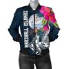 Marshall Islands Women's Bomber Jacket - Marshall Islands Summer Vibes-BN15 Bomber Jacket