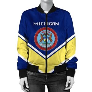 Massachusetts Coat Of Arms Women Bomber Jacket Lucian Style JW5 Bomber Jacket