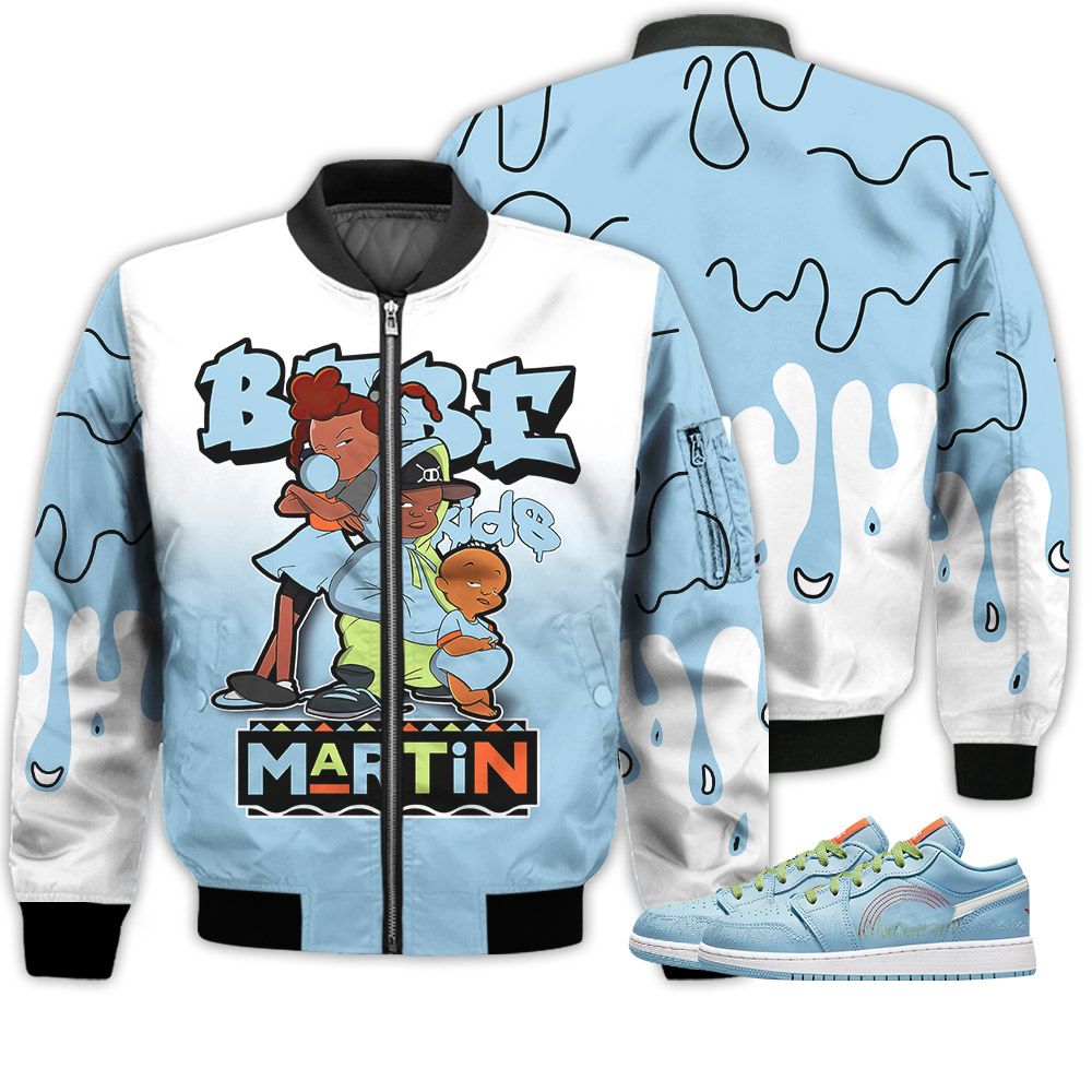 Match Kicks Tees JD 1 Low Blue Stitch - Martin Bebe's Kids 90s Melanin - Low Blue Stitch 1s Gifts Unisex Matching 3D Bomber Jacket Match Kicks Tees JD 1 Low Blue Stitch - Martin Bebe's Kids 90s Melanin - Low Blue Stitch 1s Gifts Unisex Matching 3D Bomber Jacket