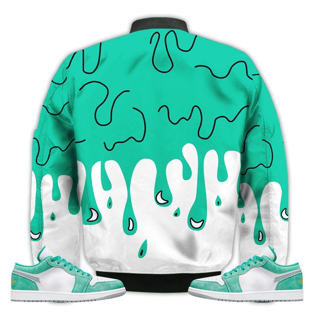 Match-Kicks-Tees-JD-1-Low-New-Emerald-Martin-Bebes-Kids-90s-Melanin-New-Emerald-1s-Gifts-Unisex-Matching-3D-Bomber-Jacket-2
