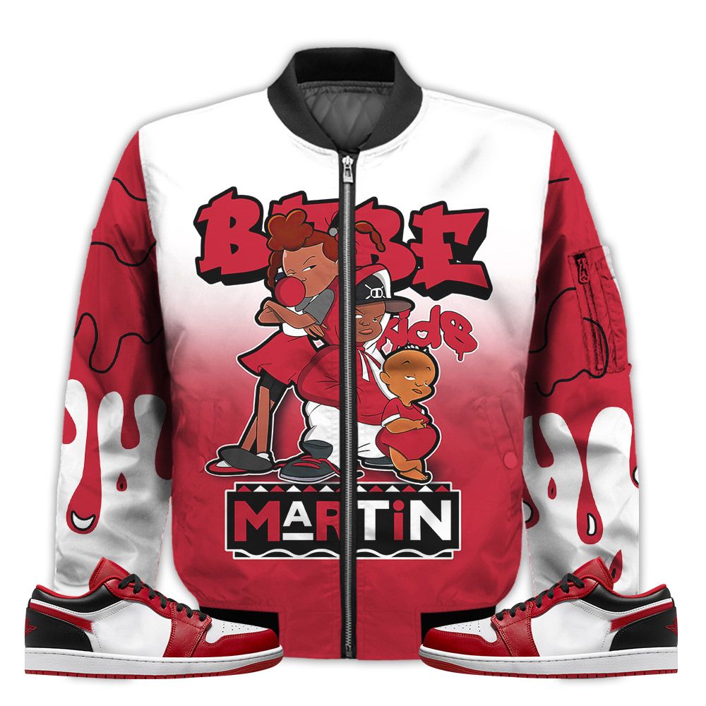 Match-Kicks-Tees-JD-1-Low-Reverse-Black-Toe-Martin-Bebes-Kids-90s-Melanin-Reverse-Black-Toe-1s-Gifts-Unisex-Matching-3D-Bomber-Jacket-1