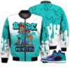 Match Kicks Tees JD 1 Mid Black Grape - Martin Bebe's Kids 90s Melanin - Black Grape 1s Gifts Unisex Matching 3D Bomber Jacket