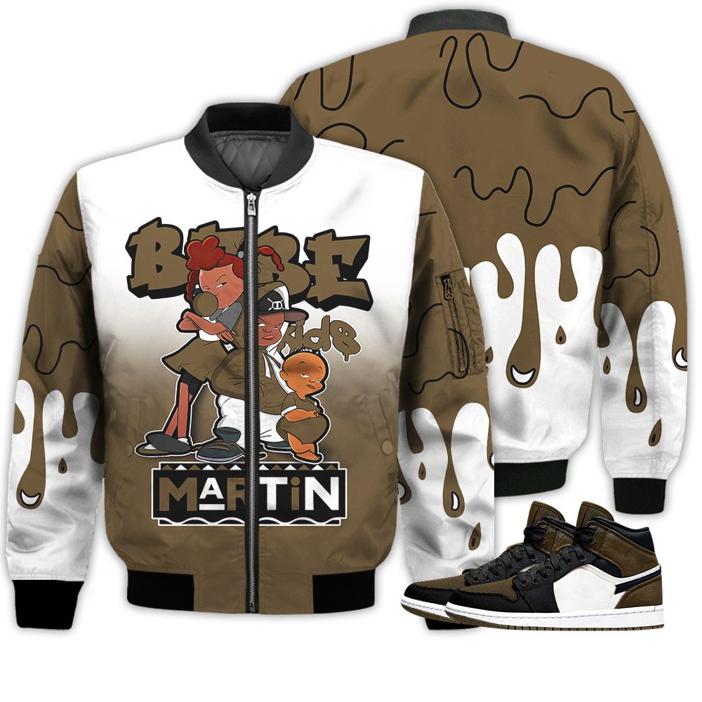 Match Kicks Tees JD 1 Mid SE Olive Toe - Martin Bebe's Kids 90s Melanin - Mid SE Olive Toe 1s Gifts Unisex Matching 3D Bomber Jacket Match Kicks Tees JD 1 Mid SE Olive Toe - Martin Bebe's Kids 90s Melanin - Mid SE Olive Toe 1s Gifts Unisex Matching 3D Bomber Jacket