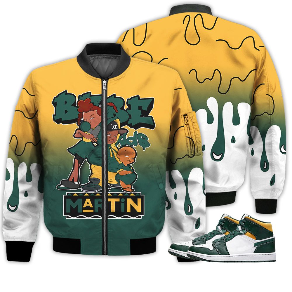 Match Kicks Tees JD 1 Mid Sonics Noble Green Pollen - Martin Bebe's Kids 90s Melanin - Mid Sonics 1s Gifts Unisex Matching 3D Bomber Jacket Match Kicks Tees JD 1 Mid Sonics Noble Green Pollen - Martin Bebe's Kids 90s Melanin - Mid Sonics 1s Gifts Unisex Matching 3D Bomber Jacket
