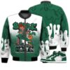 Match Kicks Tees JD 1 Retro High Gorge Green - Martin Bebe's Kids 90s Melanin - High Gorge Green 1s Gifts Unisex Matching 3D Bomber Jacket