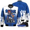 Match Kicks Tees JD 12 Hyper Royal - Martin Bebe's Kids 90s Melanin - Hyper Royal 12s Gifts Unisex Matching 3D Bomber Jacket