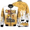 Match Kicks Tees JD 14 Retro Light Ginger - Martin Bebe's Kids 90s Melanin - Light Ginger 14s Gifts Unisex Matching 3D Bomber Jacket
