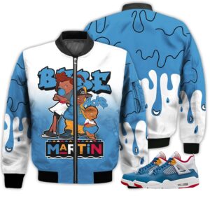 Match Kicks Tees JD 4 GS Messy Room - Martin Bebe's Kids 90s Melanin - Messy Room 4s Gifts Unisex Matching 3D Bomber Jacket