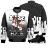 Match Kicks Tees JD 6 Black Chrome - Martin Bebe's Kids 90s Melanin - Black Chrome 6s Gifts Unisex Matching 3D Bomber Jacket