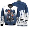 Match Kicks Tees JD 6 Retro Midnight Navy - Martin Bebe's Kids 90s Melanin - Midnight Navy 6s Gifts Unisex Matching 3D Bomber Jacket