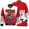 Match Kicks Tees JD 9 Chile Red - Martin Bebe's Kids 90s Melanin - Chile Red 9s Gifts Unisex Matching 3D Bomber Jacket