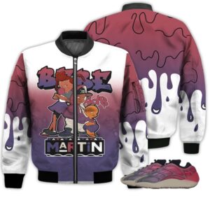 Match Kicks Tees Yz 700 V3 Fade Carbon - Martin Bebe's Kids 90s Melanin - V3 Fade Carbon 700s Gifts Unisex Matching 3D Bomber Jacket