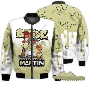 Match Kicks Tees Yz Slide Resin - Martin Bebe's Kids 90s Melanin - Slide Resin Gifts Unisex Matching 3D Bomber Jacket