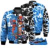 Match My Kids Shirt Yz 700 V1 Hi-Res Blue - We Bay-Bay Kids 90s Melanin Tiedye - V1 Hi-Res Blue 700s Gifts Unisex Matching 3D Bomber Jacket