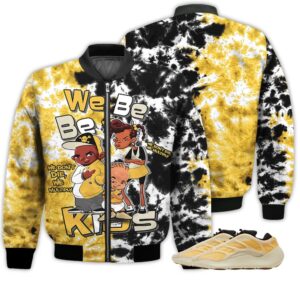 Match My Kids Shirt Yz 700 V3 Mono Safflower - We Bay-Bay Kids 90s Melanin Tiedye - Mono Safflower 700s Gifts Unisex Matching 3D Bomber Jacket