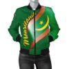 Mauritania Women's Bomber Jacket  - Mauritania Flag and Coat Of Arms - BN18 Bomber Jacket
