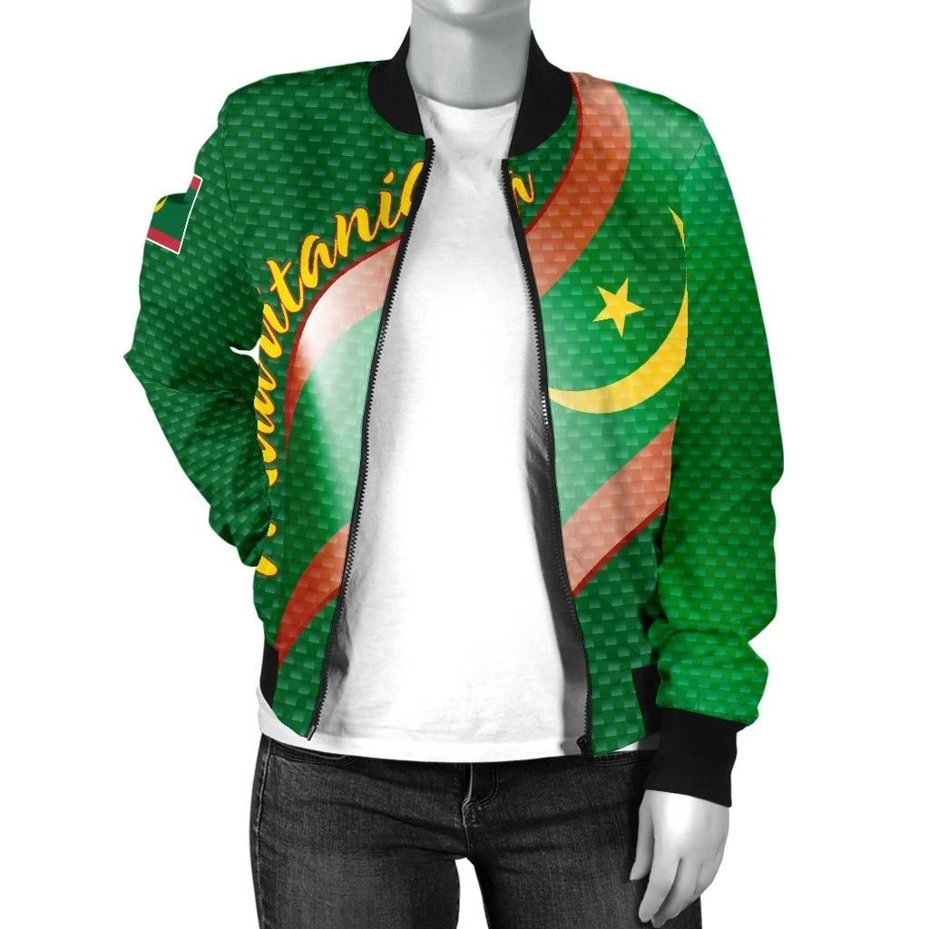 Mauritania-Womens-Bomber-Jacket-Mauritania-Flag-and-Coat-Of-Arms-BN18-Bomber-Jacket-2