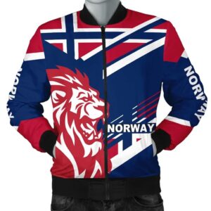 Men's Bomber Jacket - Norway Lion Flag A30 Bomber Jacket