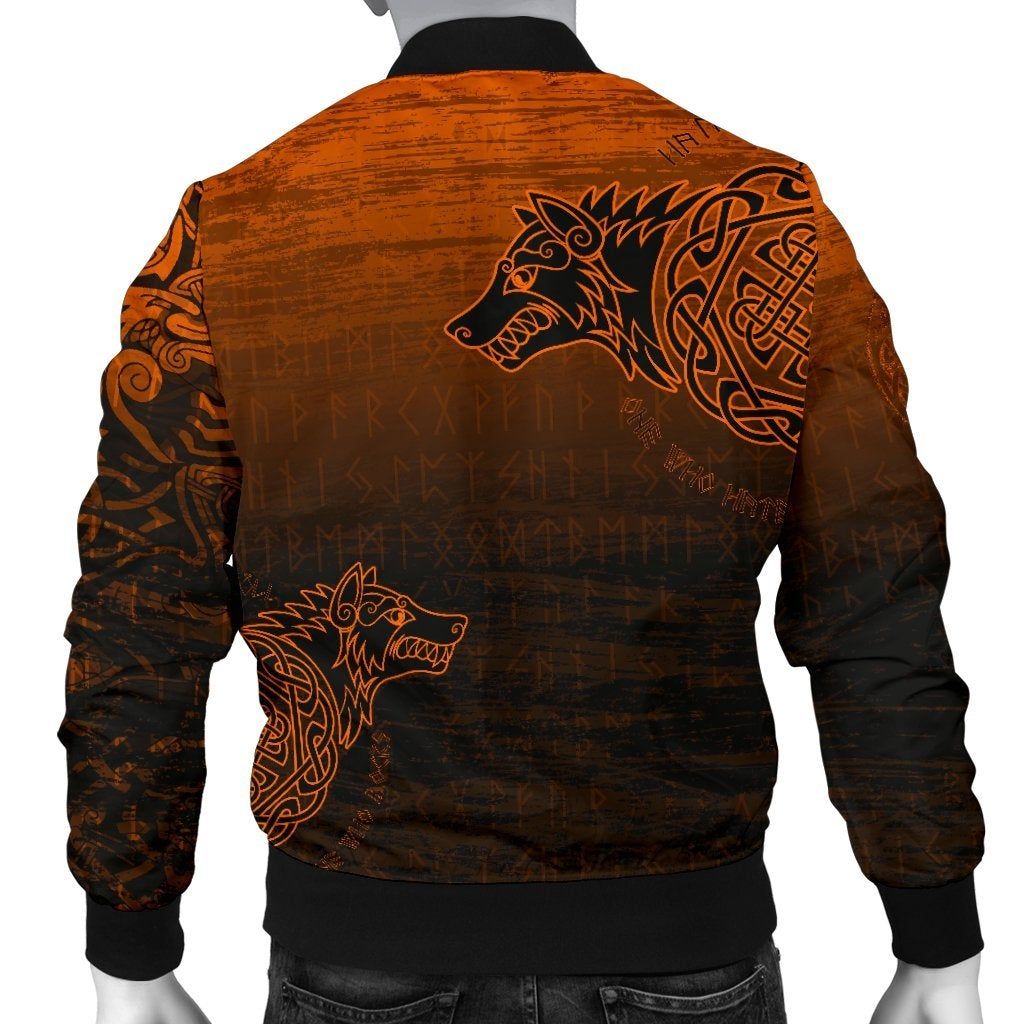 Skoll And Hati Orange A31 Bomber Jacket Skoll And Hati Orange A31 Bomber Jacket