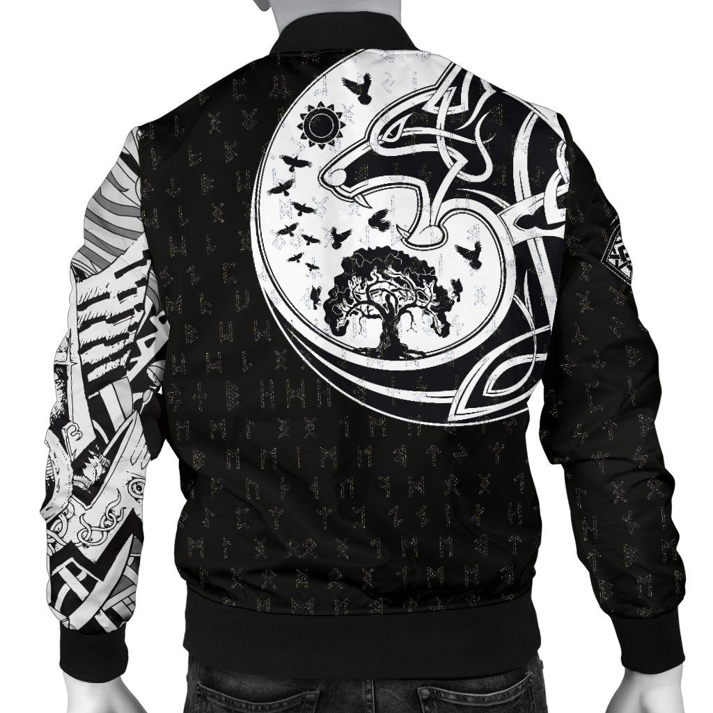 Skoll And Hati Rune Tattoo A31 Bomber Jacket Skoll And Hati Rune Tattoo A31 Bomber Jacket
