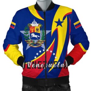 Men's Bomber Jacket - Venezuela  Flag Coat of Arms A30 Bomber Jacket