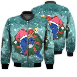 Merry Christmas Baby Christmas Narwhal Retro Christmas Holiday Gifts Unisex 3D Bomber Jacket