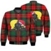 Merry Christmas Black Cat Retro Christmas Holiday Gifts Unisex 3D Bomber Jacket
