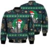 Merry Christmas Cat With Christmas Tree Retro Christmas Holiday Gifts Unisex 3D Bomber Jacket