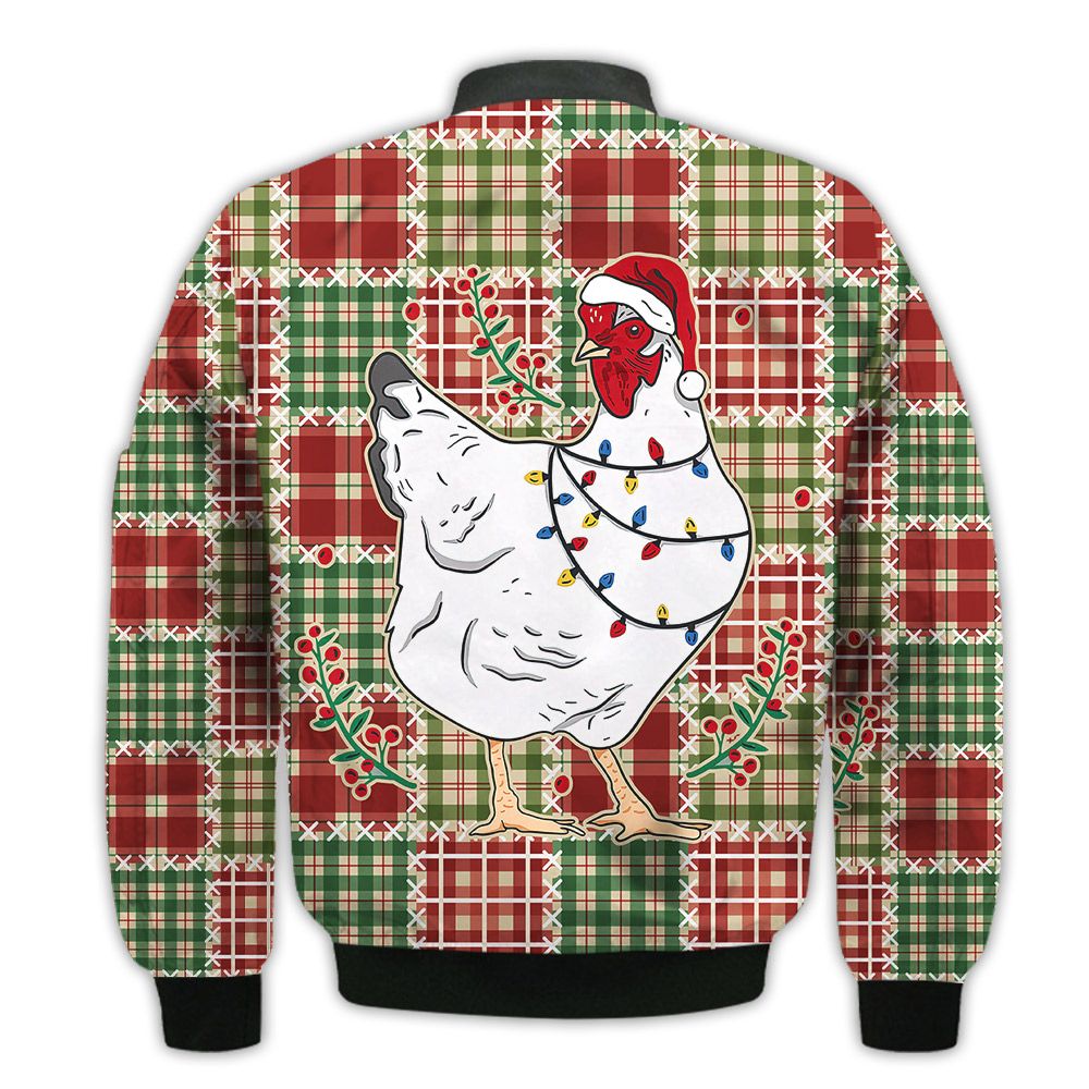 Merry-Christmas-Christmas-Lights-Chicken-Retro-Christmas-Holiday-Gifts-Unisex-3D-Bomber-Jacket-2