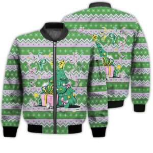 Merry Christmas Christmas Tree Retro Christmas Holiday Gifts Unisex 3D Bomber Jacket
