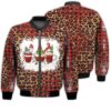 Merry Christmas Coffee Drink Santa Christmas Retro Christmas Holiday Gifts Unisex 3D Bomber Jacket