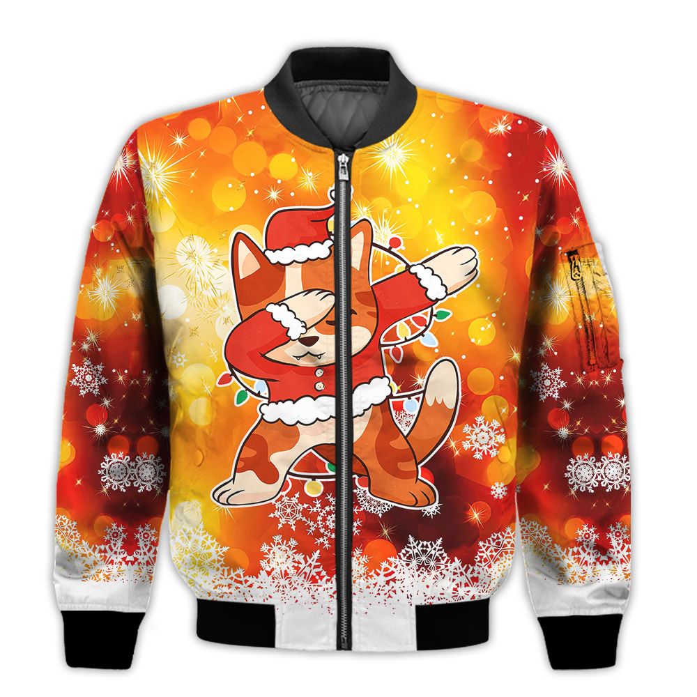 Merry-Christmas-Dabbing-Santa-Cat-Retro-Christmas-Holiday-Gifts-Unisex-3D-Bomber-Jacket-1