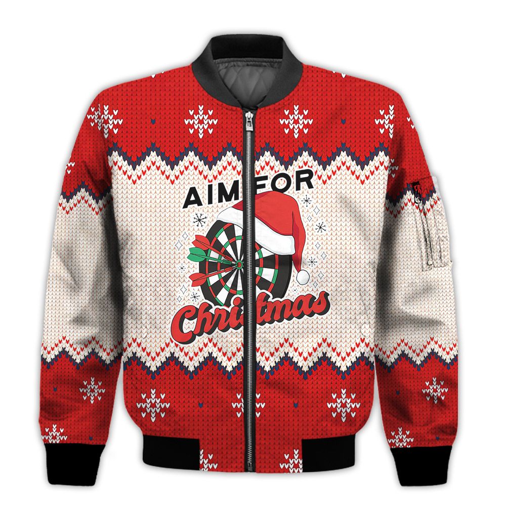 Merry-Christmas-Darts-Aim-For-Christmas-Retro-Christmas-Holiday-Gifts-Unisex-3D-Bomber-Jacket-1