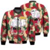 Merry Christmas Ghost Santa Claus Funny Retro Christmas Holiday Gifts Unisex 3D Bomber Jacket