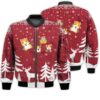 Merry Christmas Guinea Pig Christmas Retro Christmas Holiday Gifts Unisex 3D Bomber Jacket