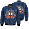 Merry Christmas Hedgehog Christmas Retro Christmas Holiday Gifts Unisex 3D Bomber Jacket
