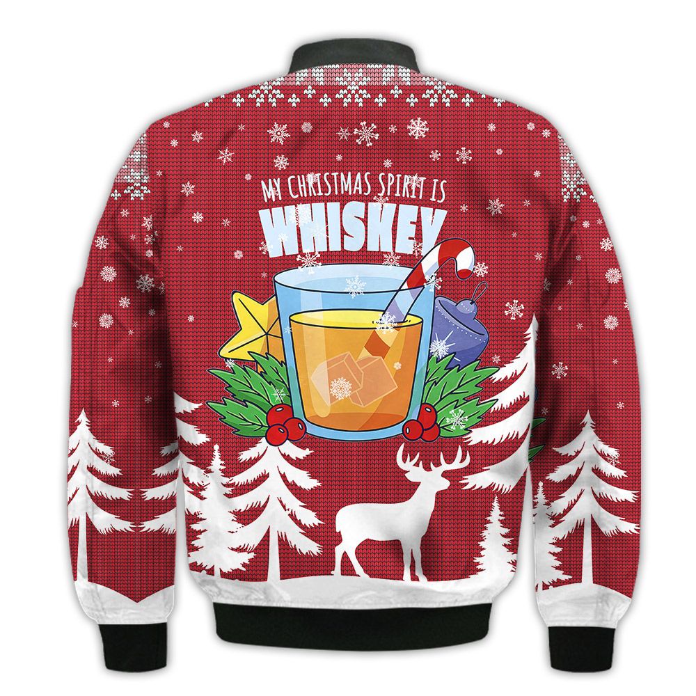 Merry-Christmas-My-Christmas-Spirit-Is-Whiskey-Retro-Christmas-Holiday-Gifts-Unisex-3D-Bomber-Bomber-Jacket-2