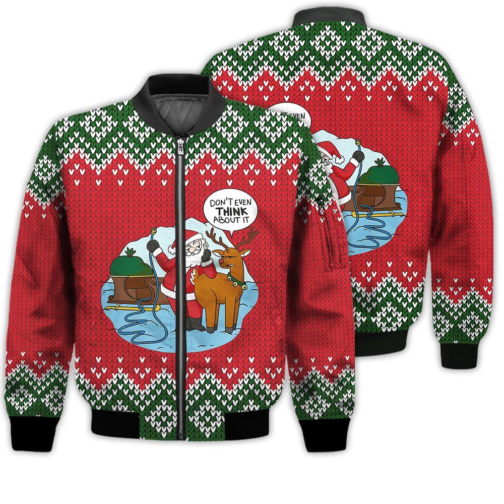 Merry Christmas Naughty Santa Christmas Retro Christmas Holiday Gifts Unisex 3D Bomber Bomber Jacket Merry Christmas Naughty Santa Christmas Retro Christmas Holiday Gifts Unisex 3D Bomber Bomber Jacket