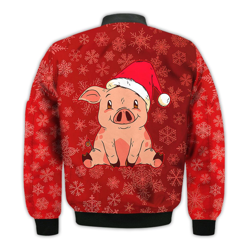 Merry-Christmas-Pig-Retro-Christmas-Holiday-Gifts-Unisex-3D-Bomber-Bomber-Jacket-2