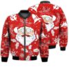 Merry Christmas Santa Claus Head Retro Christmas Holiday Gifts Unisex 3D Bomber Bomber Jacket