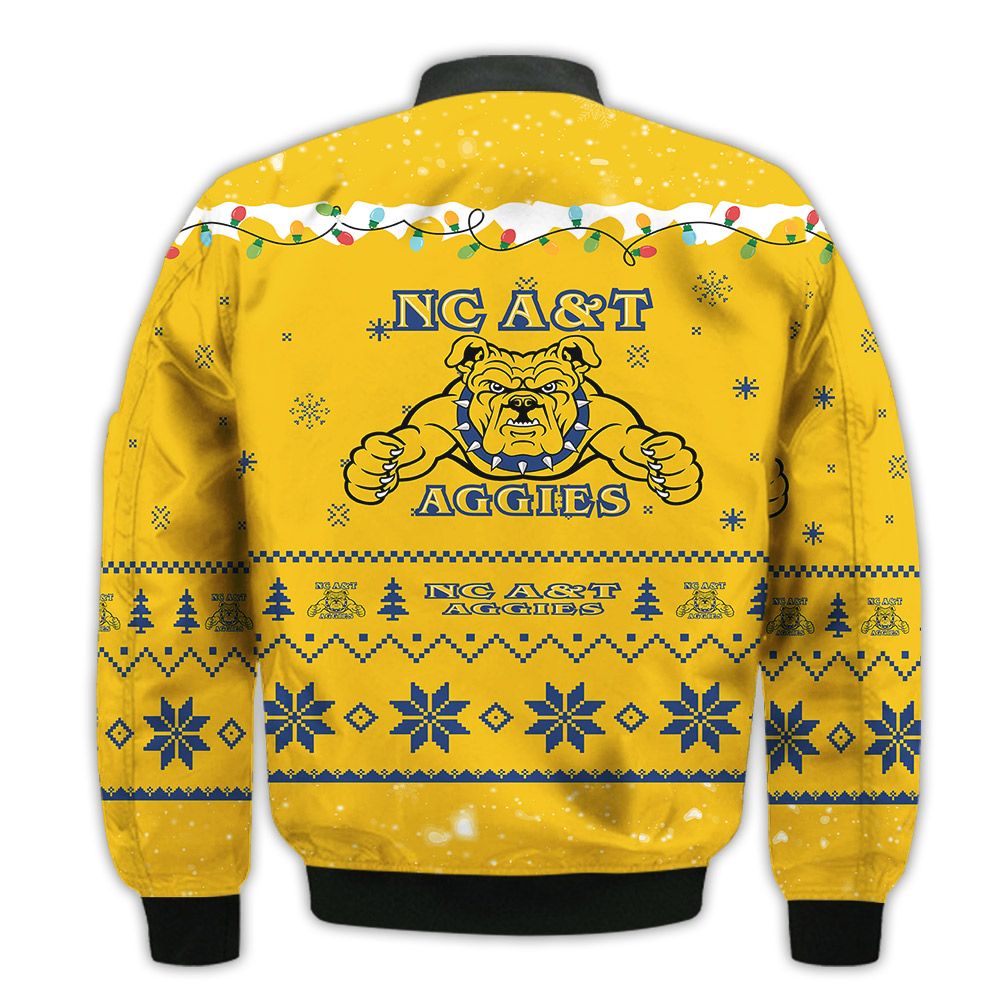 Merry-Christmas-Season-North-Carolina-AT-Aggies-Snoopy-3D-Bomber-Bomber-Jacket-2