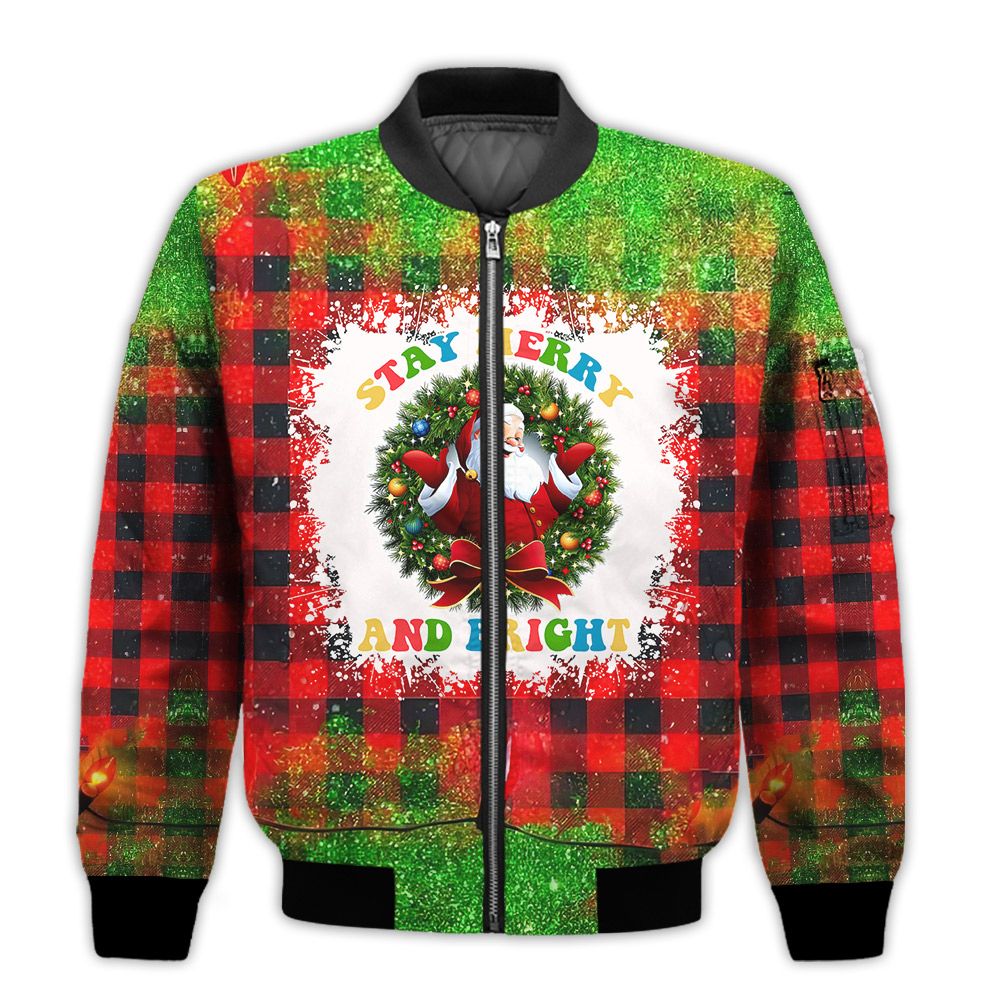 Merry-Christmas-Stay-Merry-And-Bright-Retro-Christmas-Holiday-Gifts-Unisex-3D-Bomber-Jacket-1