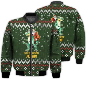 Merry Christmas This Is My Christmas Pijama Retro Christmas Holiday Gifts Unisex 3D Bomber Jacket