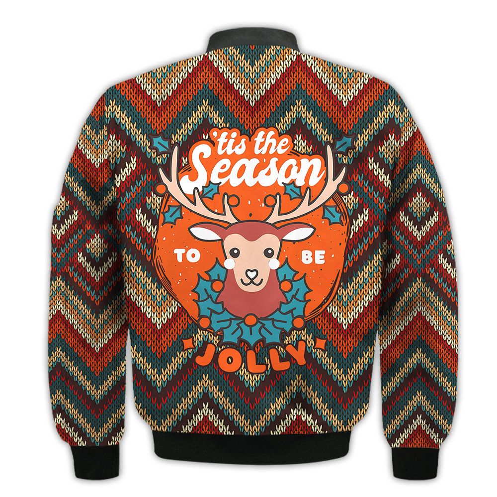 Merry-Christmas-Tis-The-Season-To-Be-Jolly-Reindeer-Retro-Christmas-Holiday-Gifts-Unisex-3D-Bomber-Jacket-2
