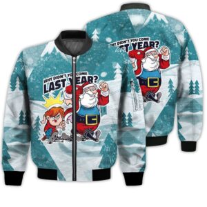 Merry Christmas Why Didn't You Come Last Year Retro Christmas Holiday Gifts Unisex 3D Bomber Jacket